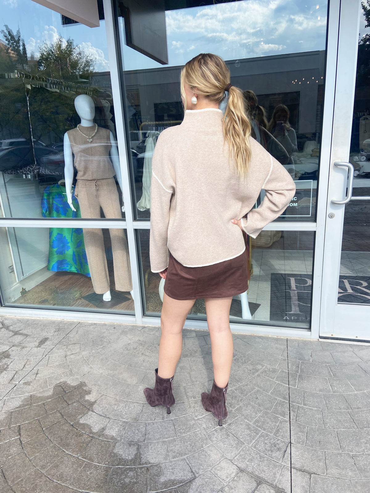 Ethel Chocolate Mini Skirt