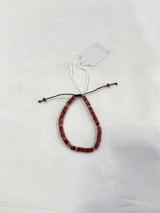 JENY BAKER Red Tile Bead Braclet