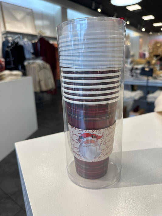 Red Plaid Christmas To Go Mugs