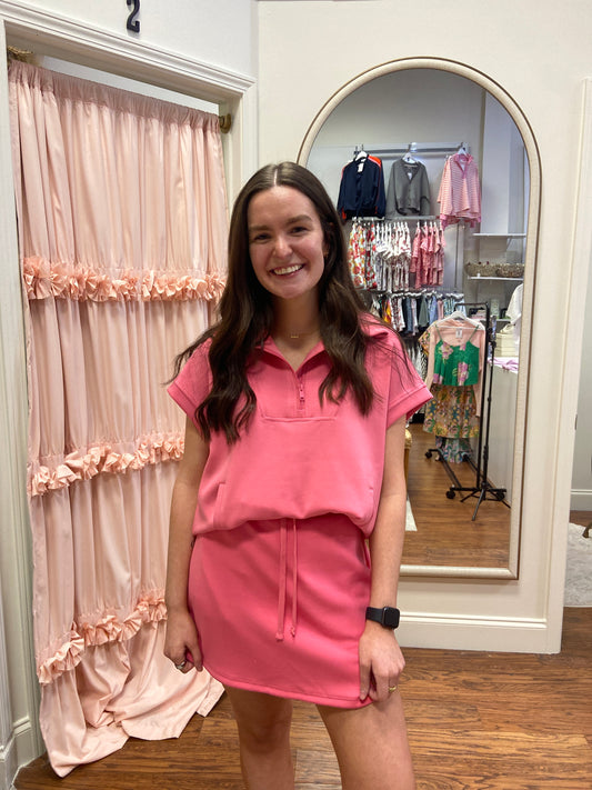 Sally Salmon Pullover Top and Skort Set