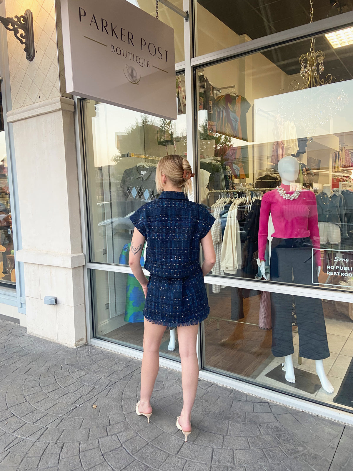 JS71 Navy Henri Mini Skirt