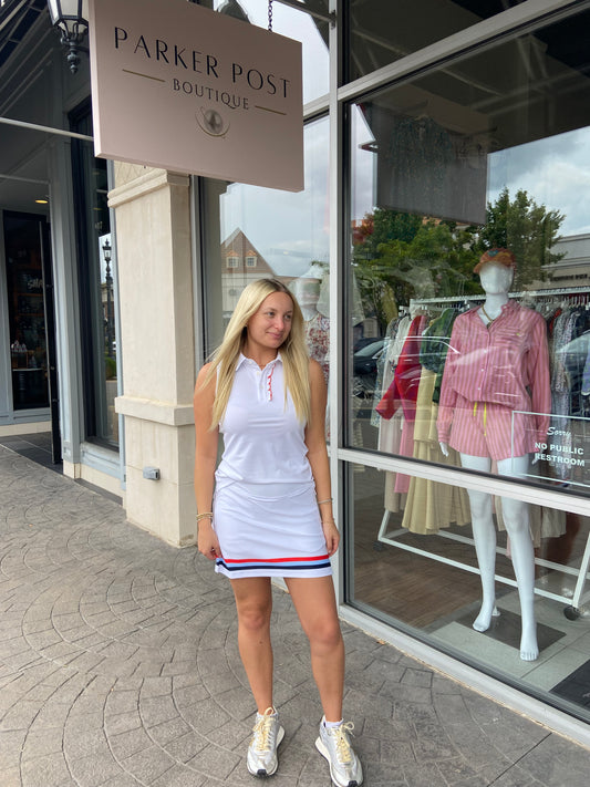Smith & Quinn White Tomato Alice Ruffle Polo