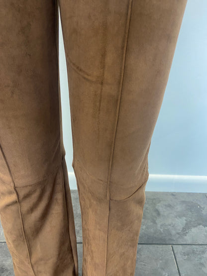 Neve Espresso Suede Flare Pant