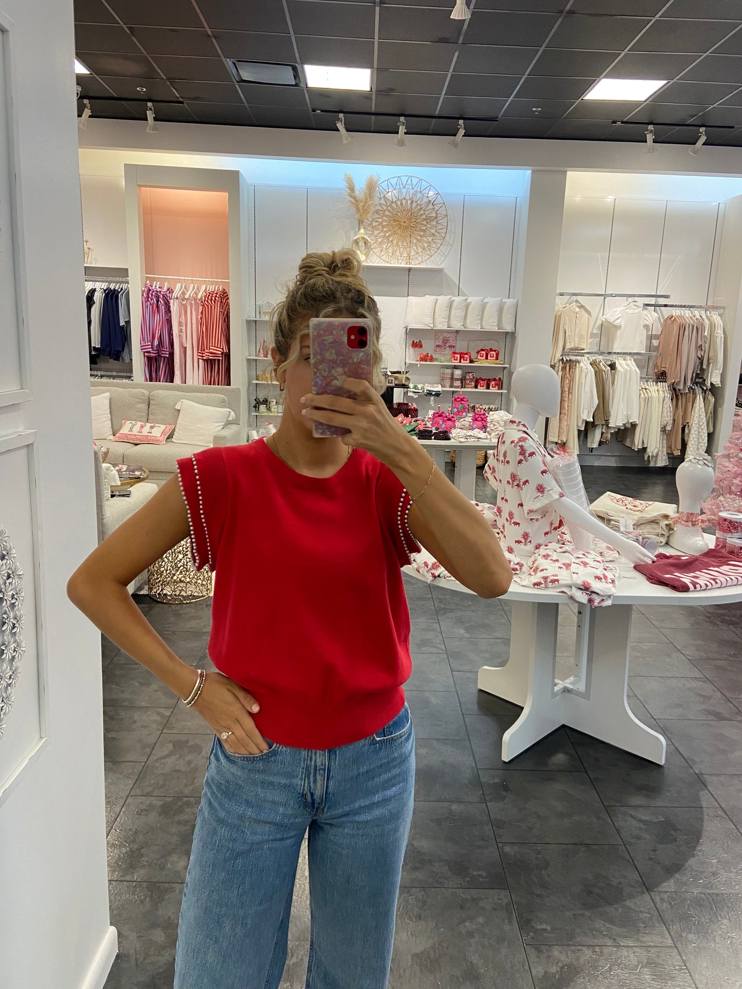 Cheer Pearl Cheer Sleeveless Sweater