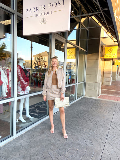 SUNDAYS Heather Plaid Grant Mini Skirt