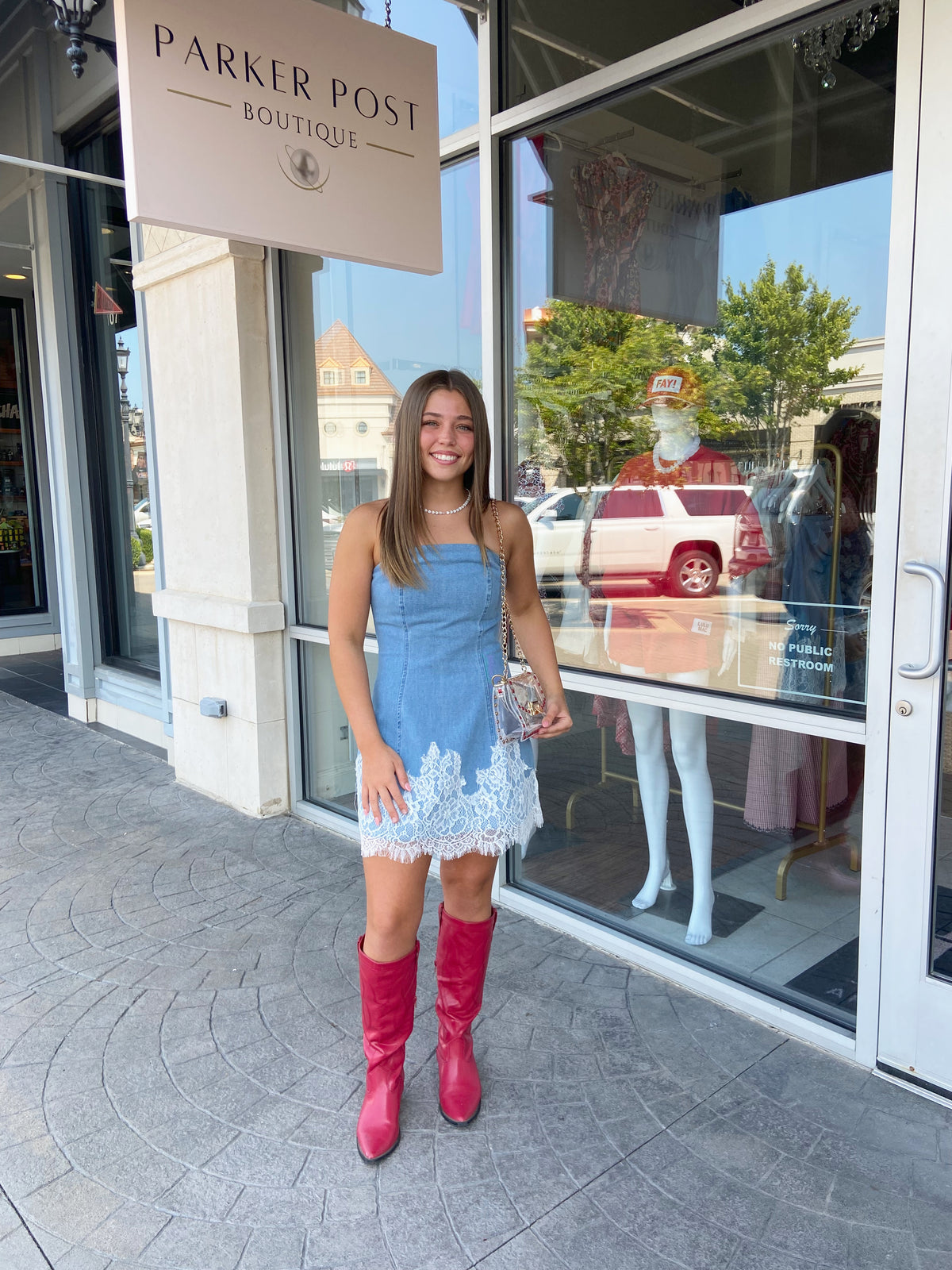 Elsa Denim Sleeveless Mini Dress