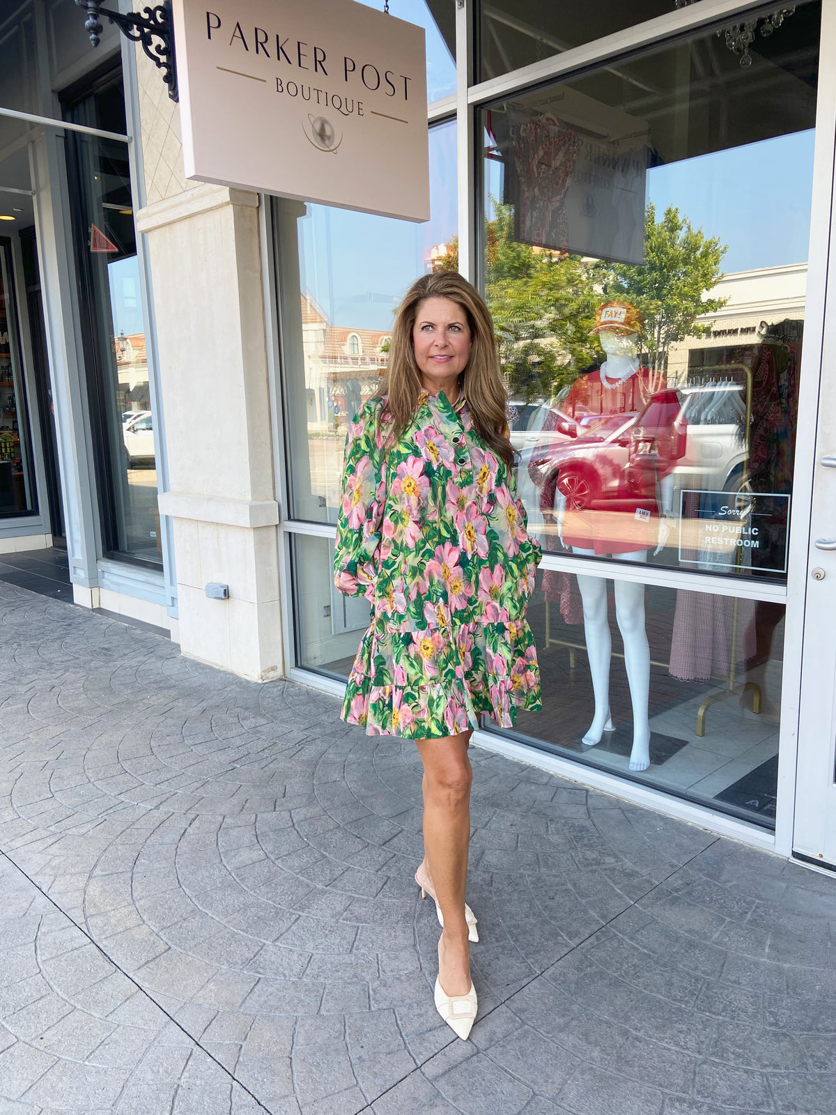 JADE Golden Magnolia Collar Dress