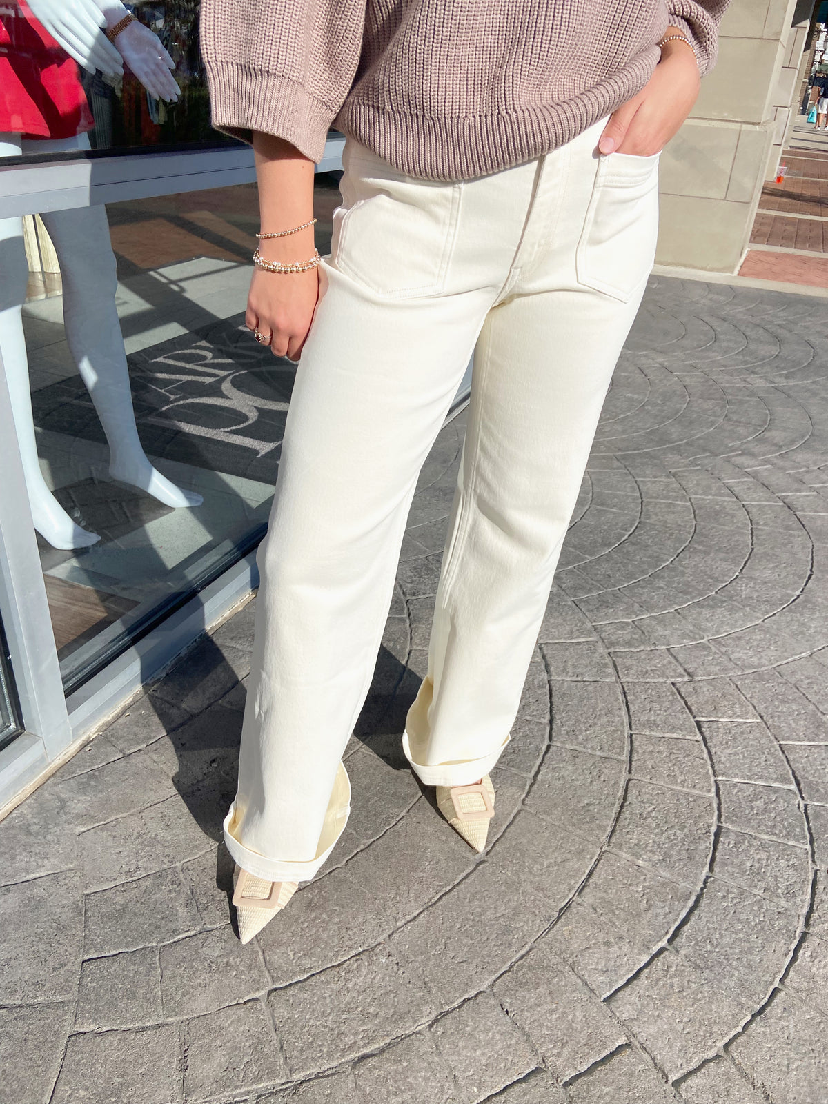 CABALLERO Cream Sienna Denim Jean