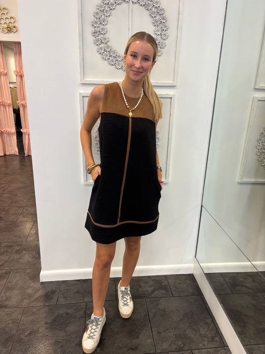 Sleeveless Mixed Media Dress