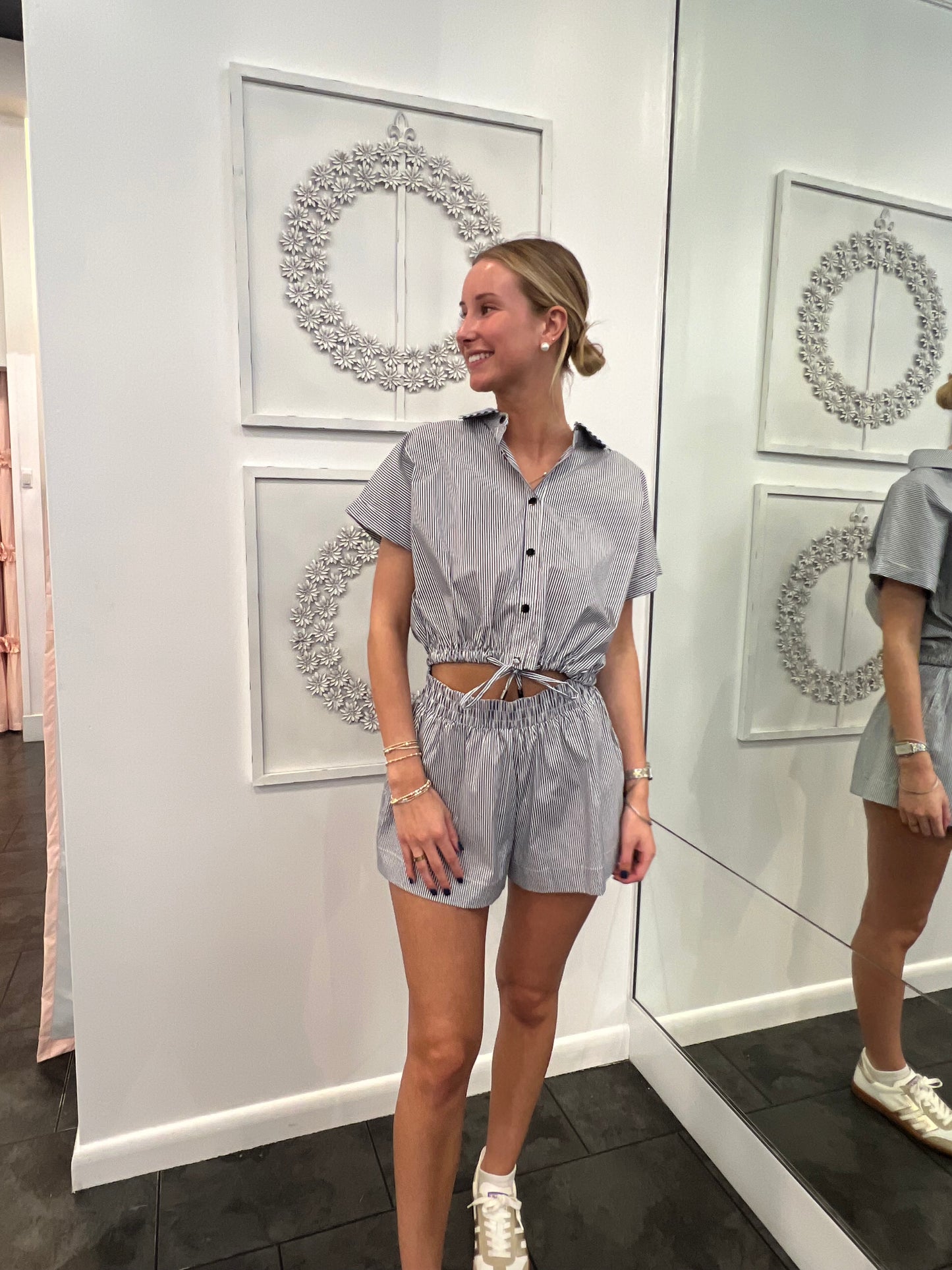 Pretty Girl Blue Two Piece Short Set