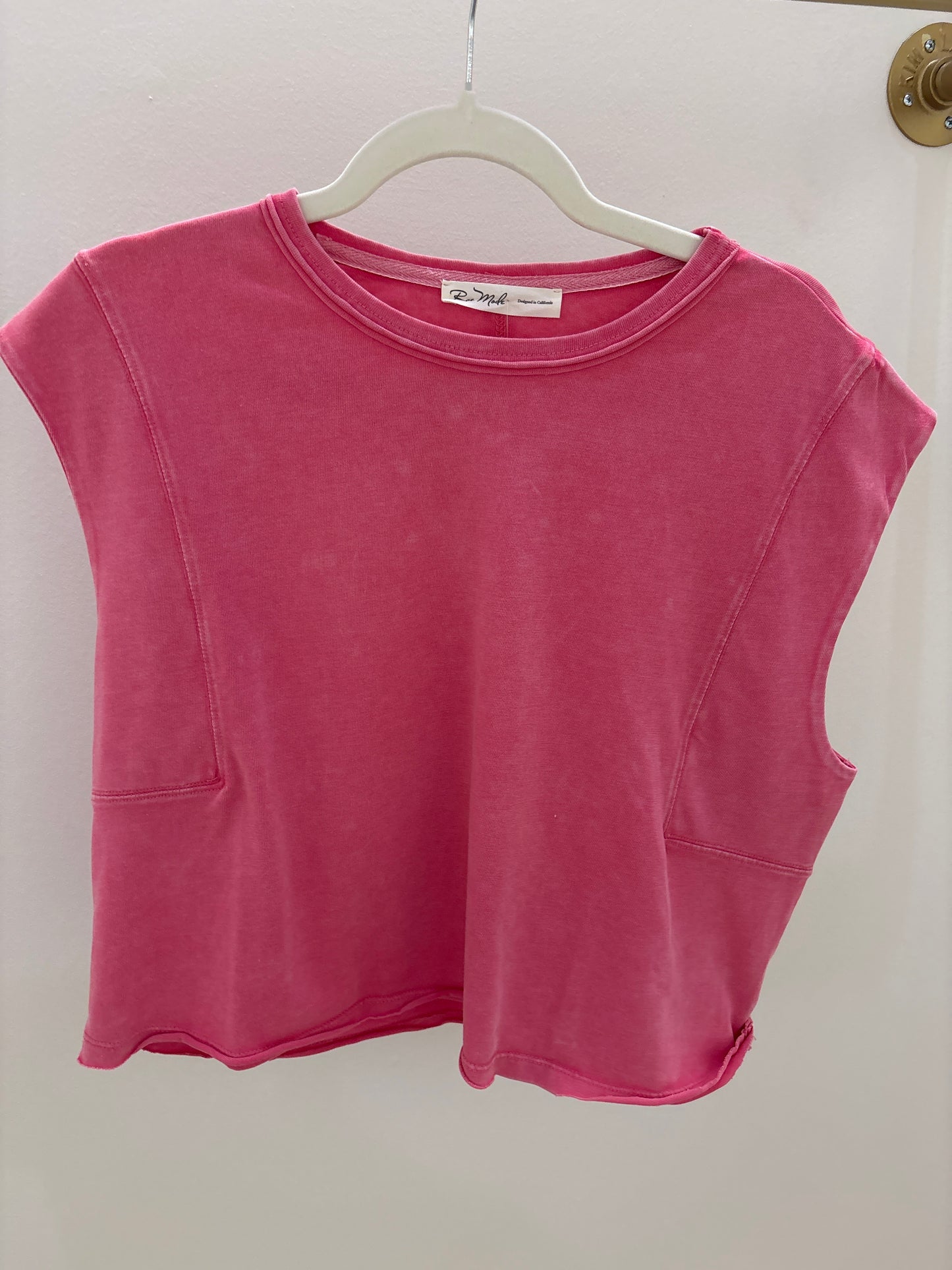 Melon Faded Sleeveless Tank