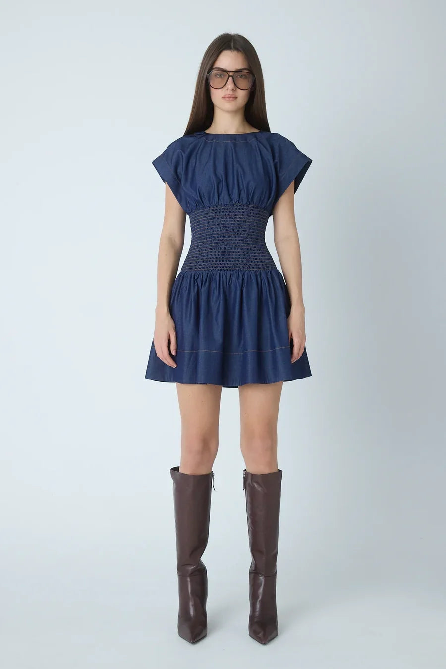 JS71 Etta Mix Media Short Dress
