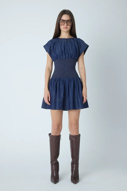 JS71 Etta Mix Media Short Dress