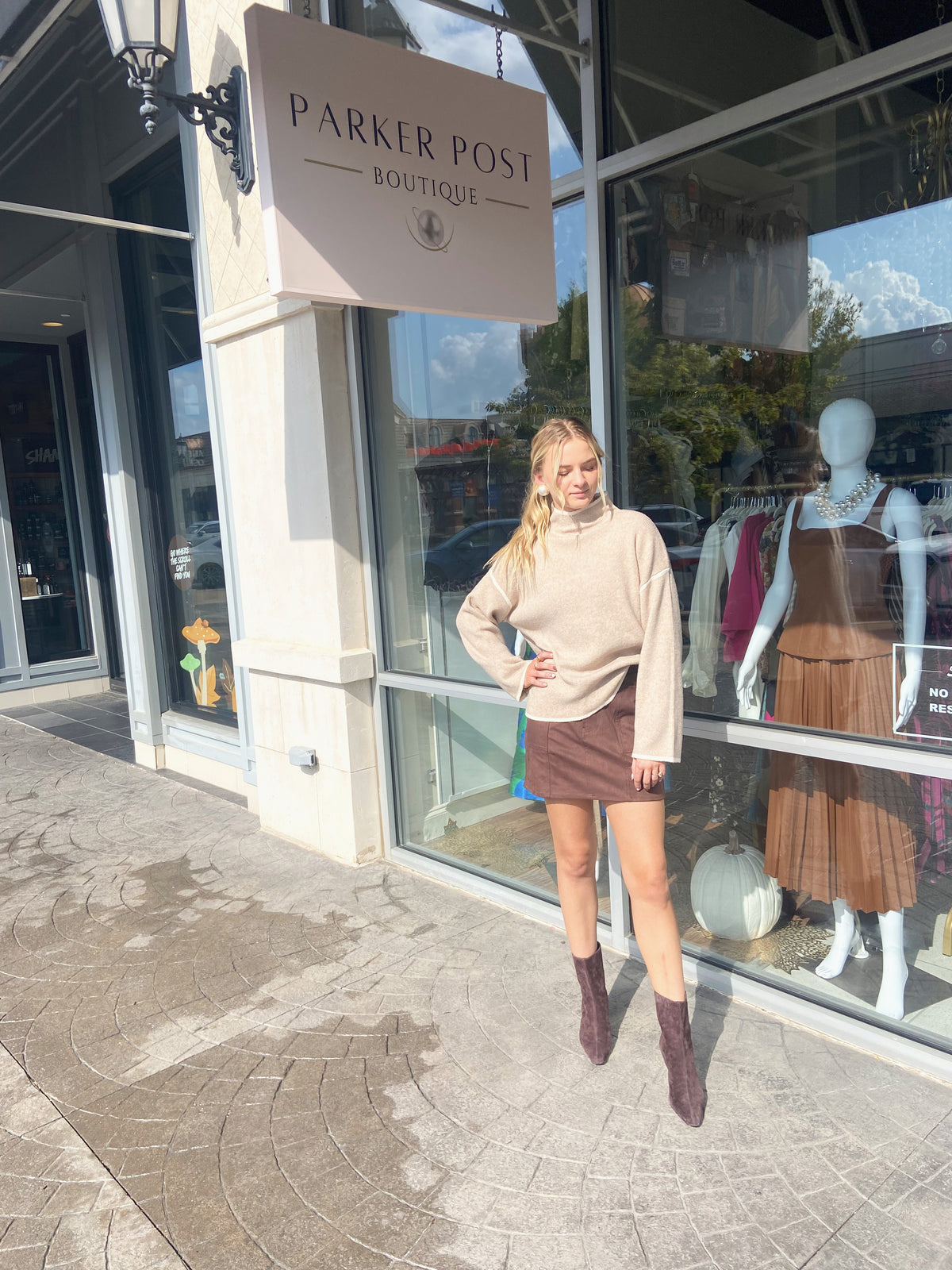 Ethel Chocolate Mini Skirt