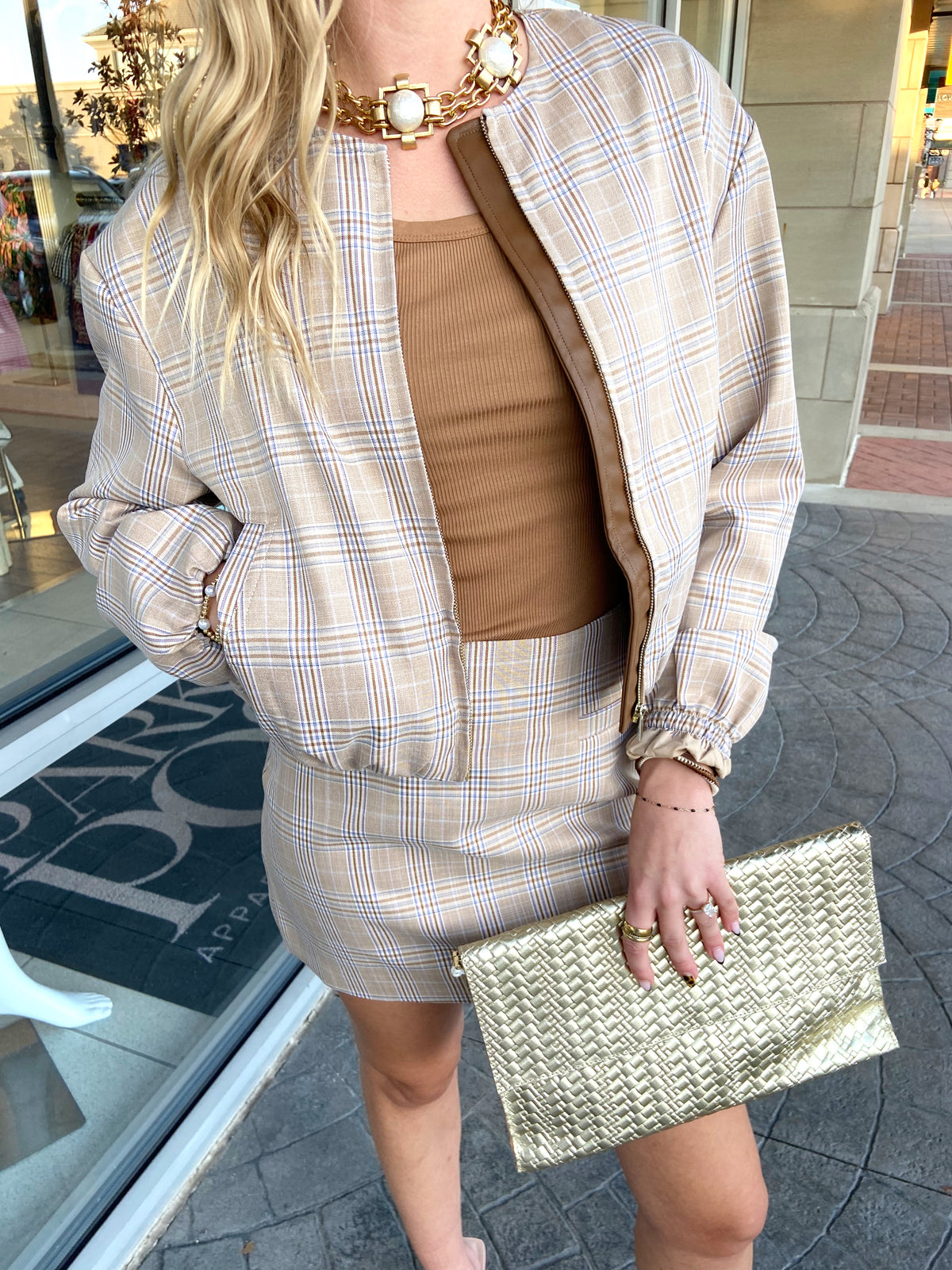 SUNDAYS Heather Plaid Iris Jacket