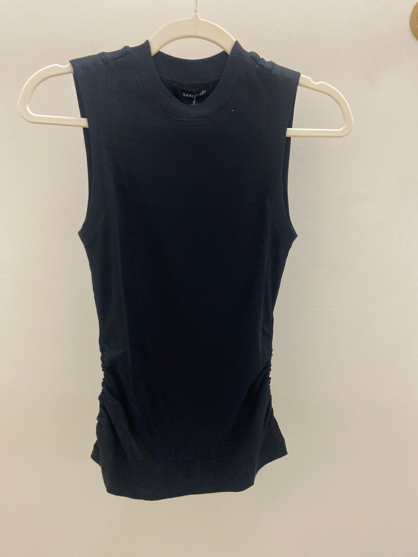 SANCTUARY Black Ribbed Tank