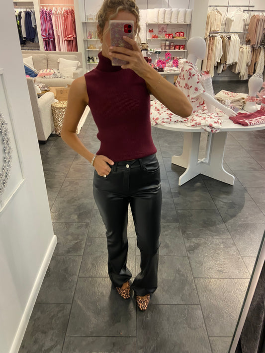 ASTRID Black Leather Pant