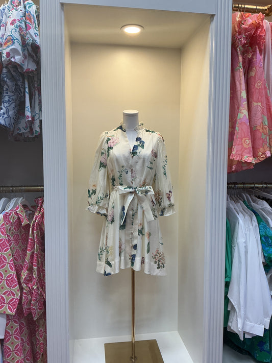 Maya Cream Floral Dress