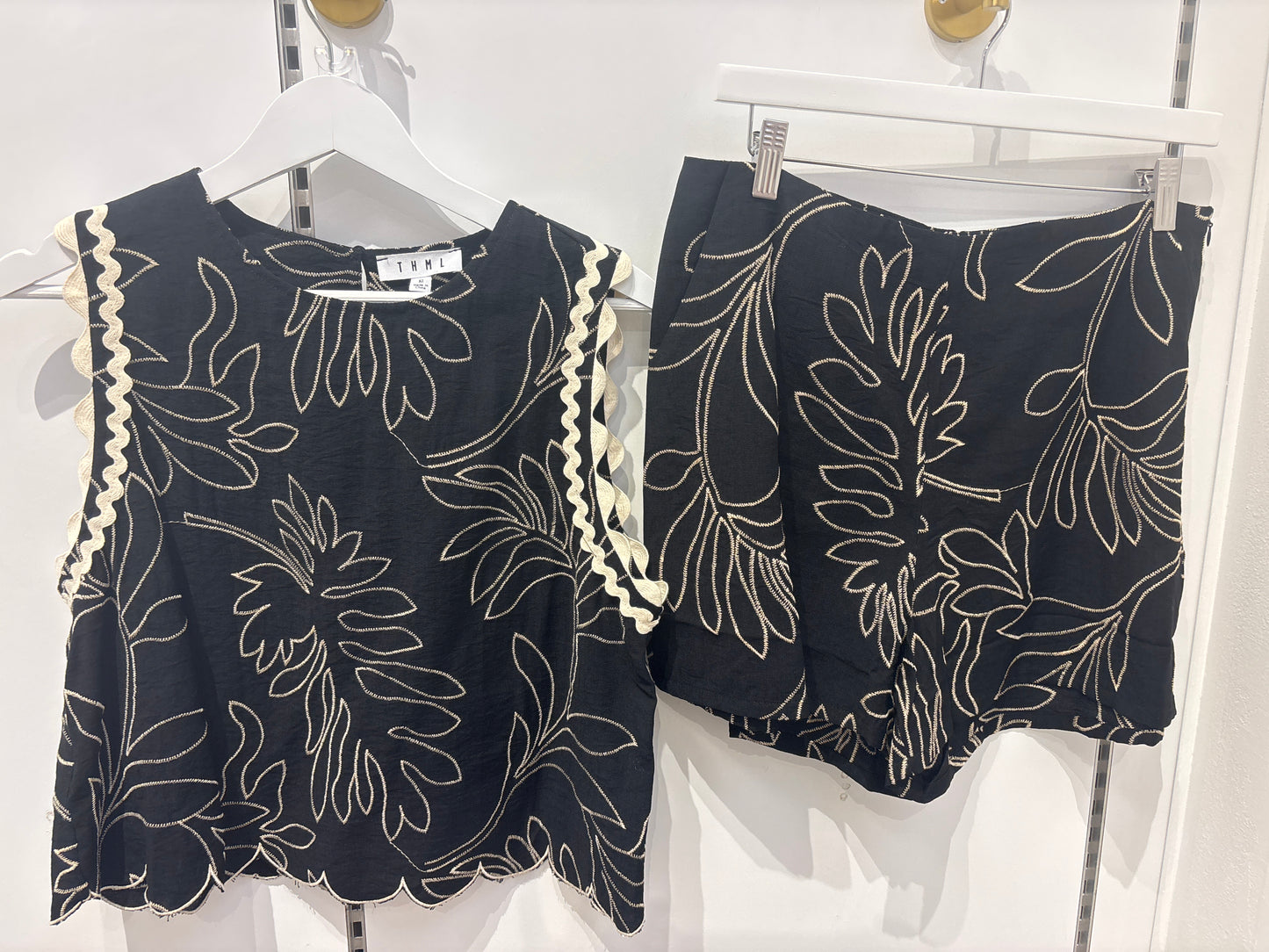 Pricilla Embroidered Top And Skirt Set