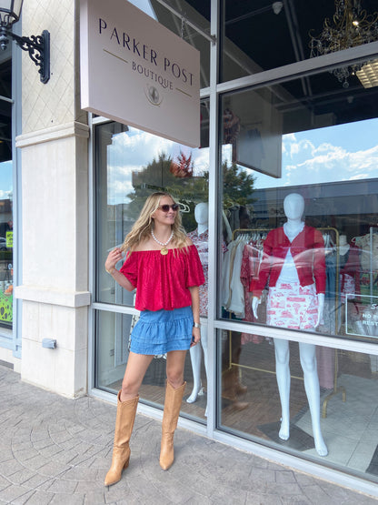 JOY JOY Raspberry Balloon Top