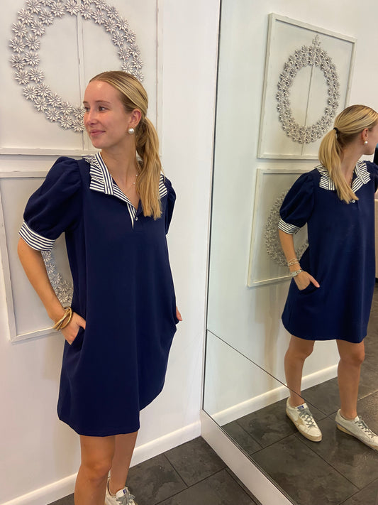 Navy Sailor T- Shirt Dress