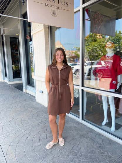 Palmetto Brown Sleveless Dress