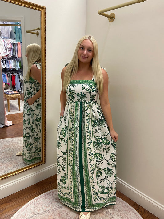 JADE Garden Border Bodice Midi