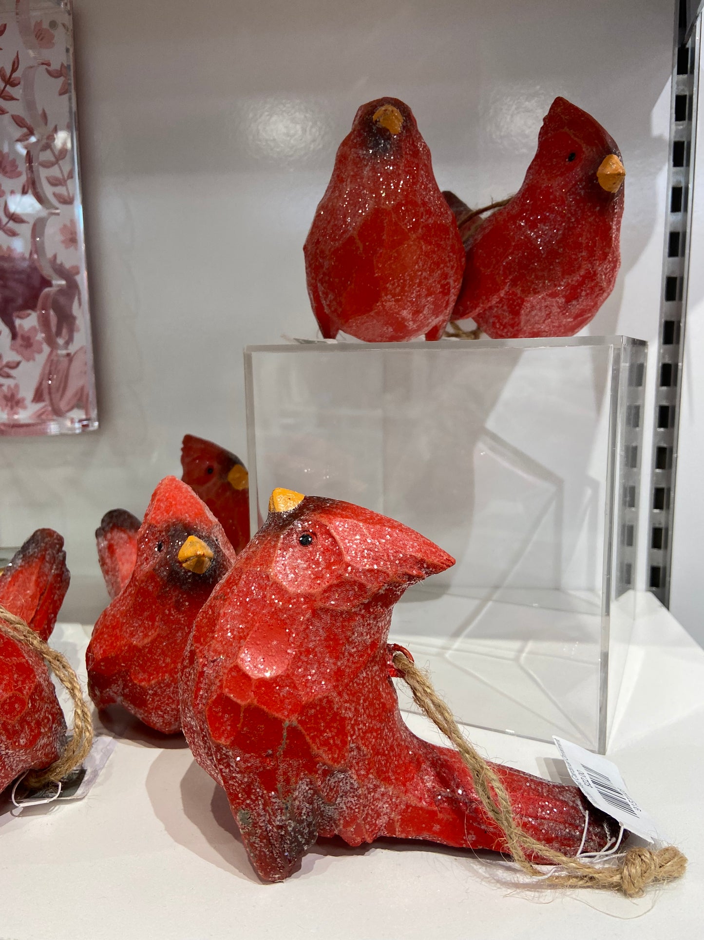 Wooden Red Cardinal Ornament