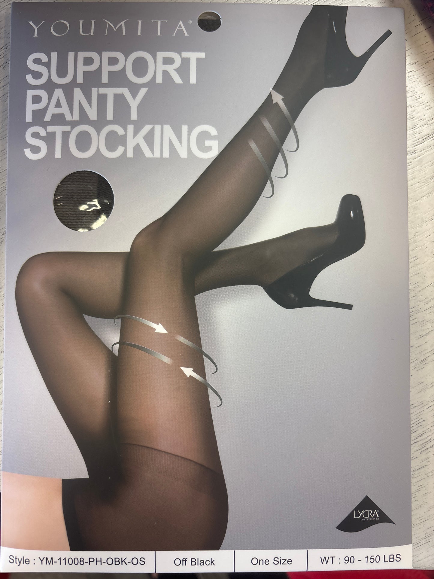 Black Opaque Control Top Tights