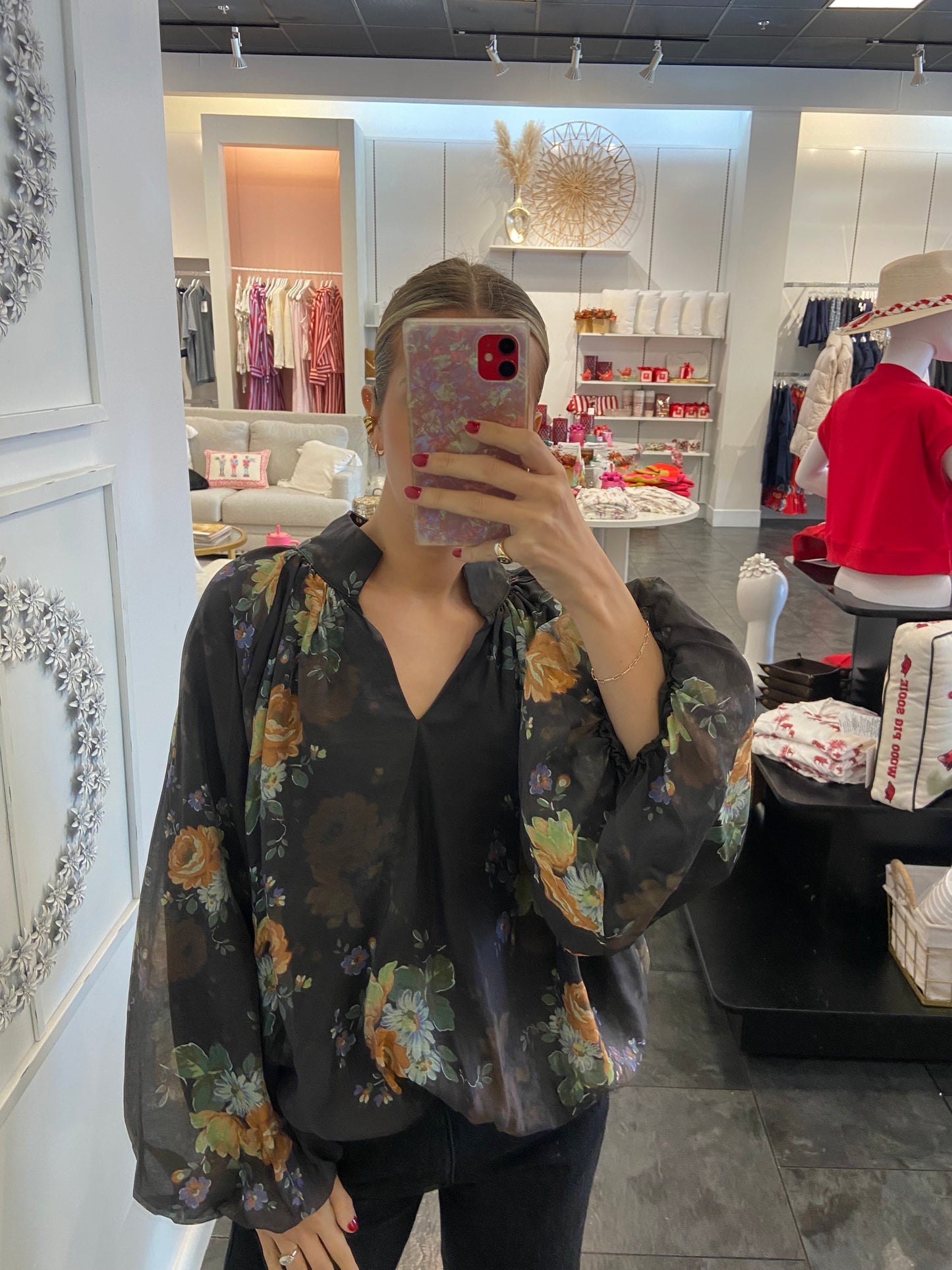 The Rebecca Black Floral Bubble Blouse