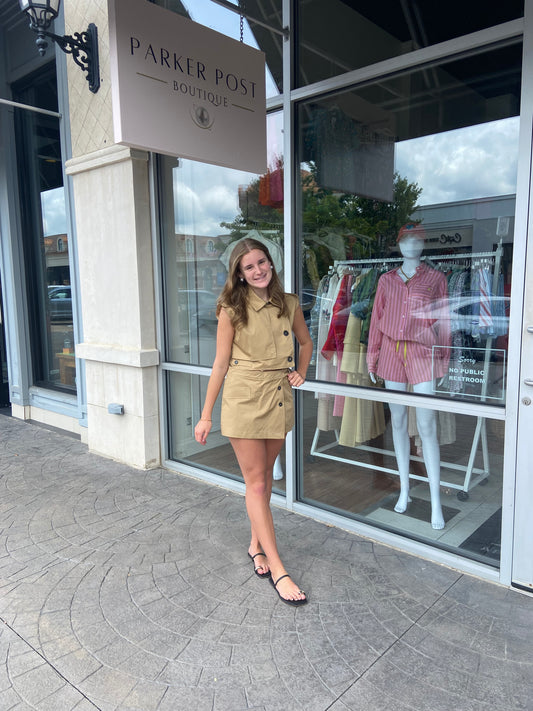 Travel Treasure Khaki Short Set