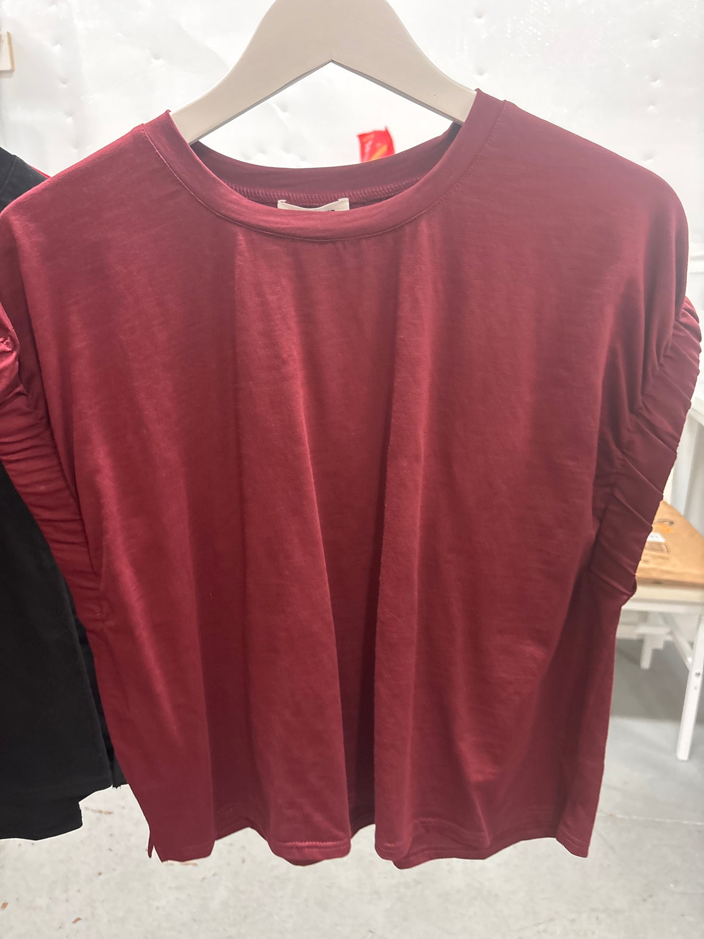 Marcy Easy Knit Top - Maroon