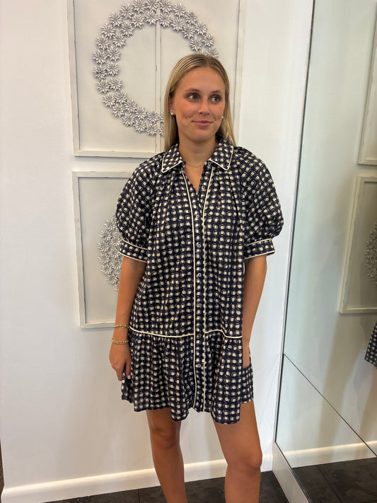 The Pollyanna Navy with Cream Dress