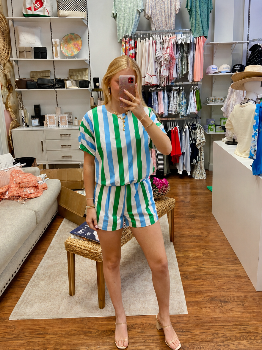 Maddie Marie Stripe Short Set