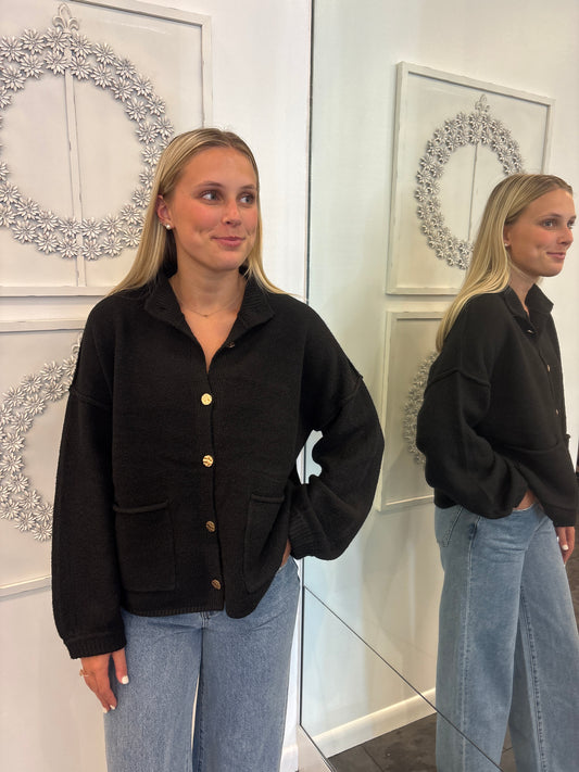 Black Boyfriend Cardigan