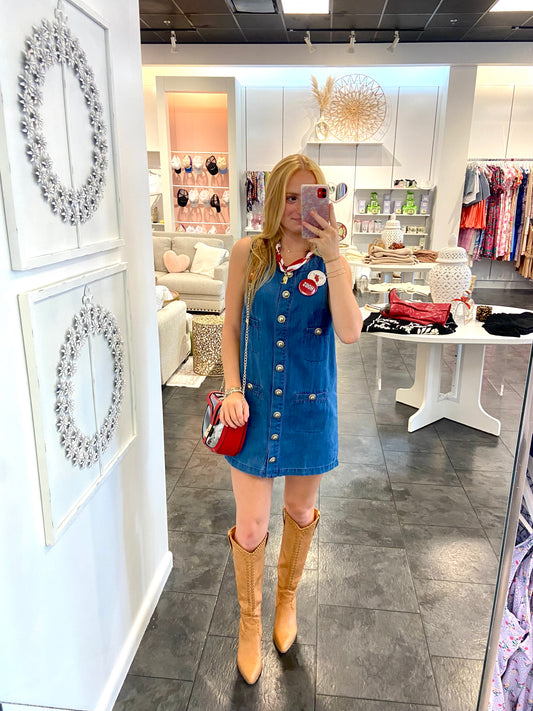 Karlie Denim Pocket Dress