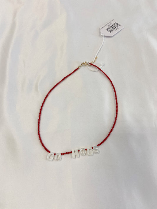 Jeny Baker GO HOGS Spirit Necklace