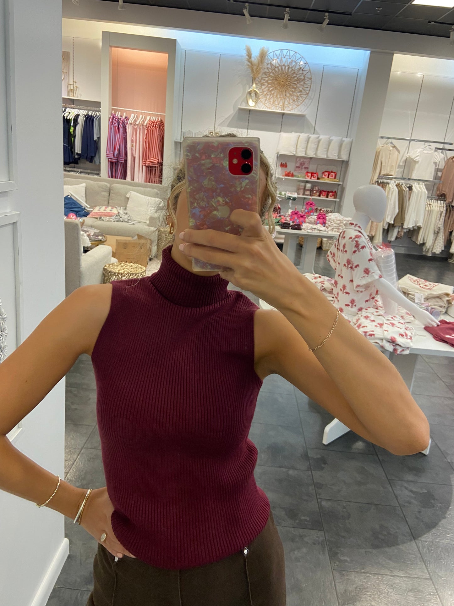 ASTRID Wine Turtleneck Sweater