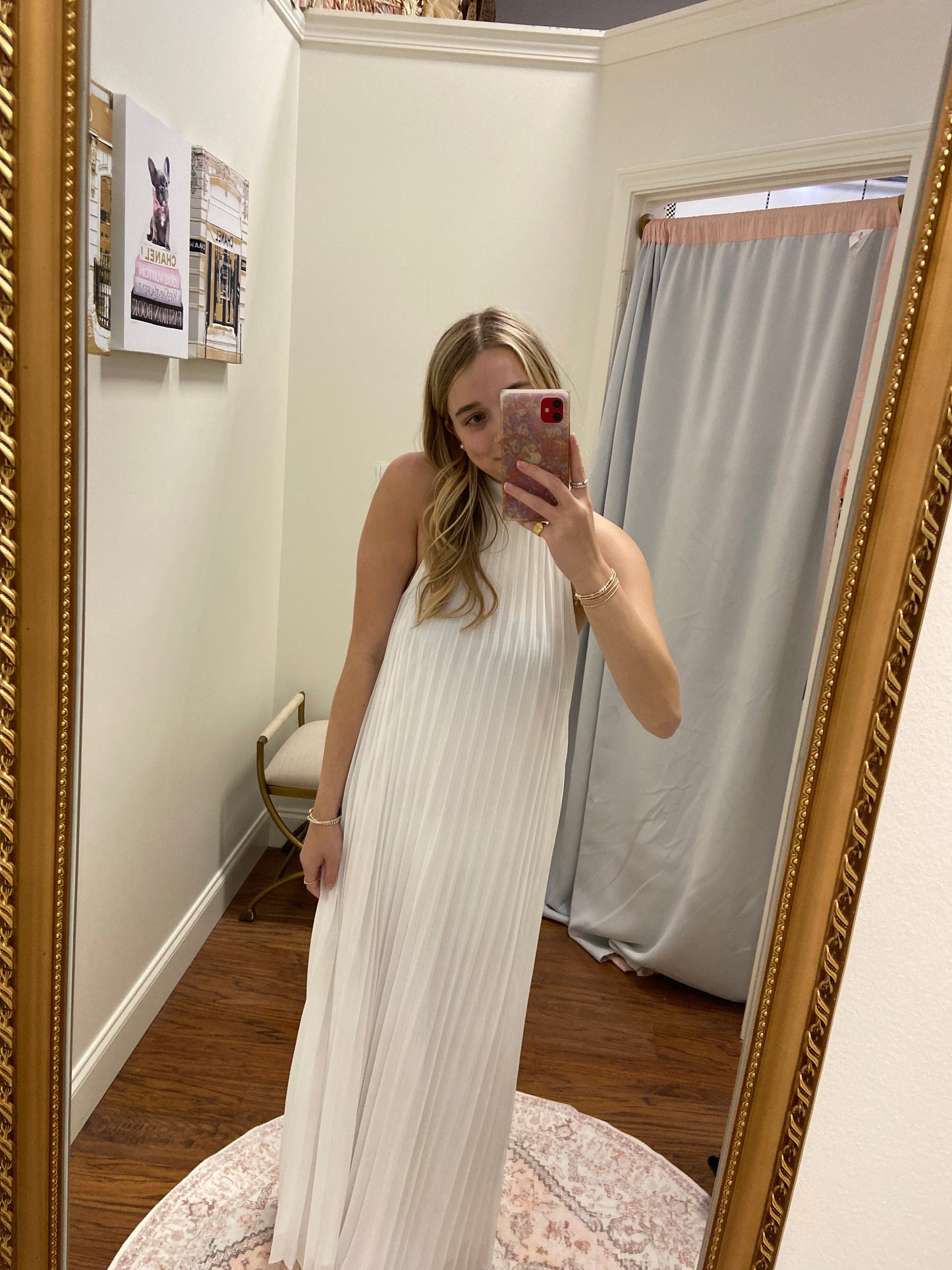 Eugene White Halter Maxi Dress