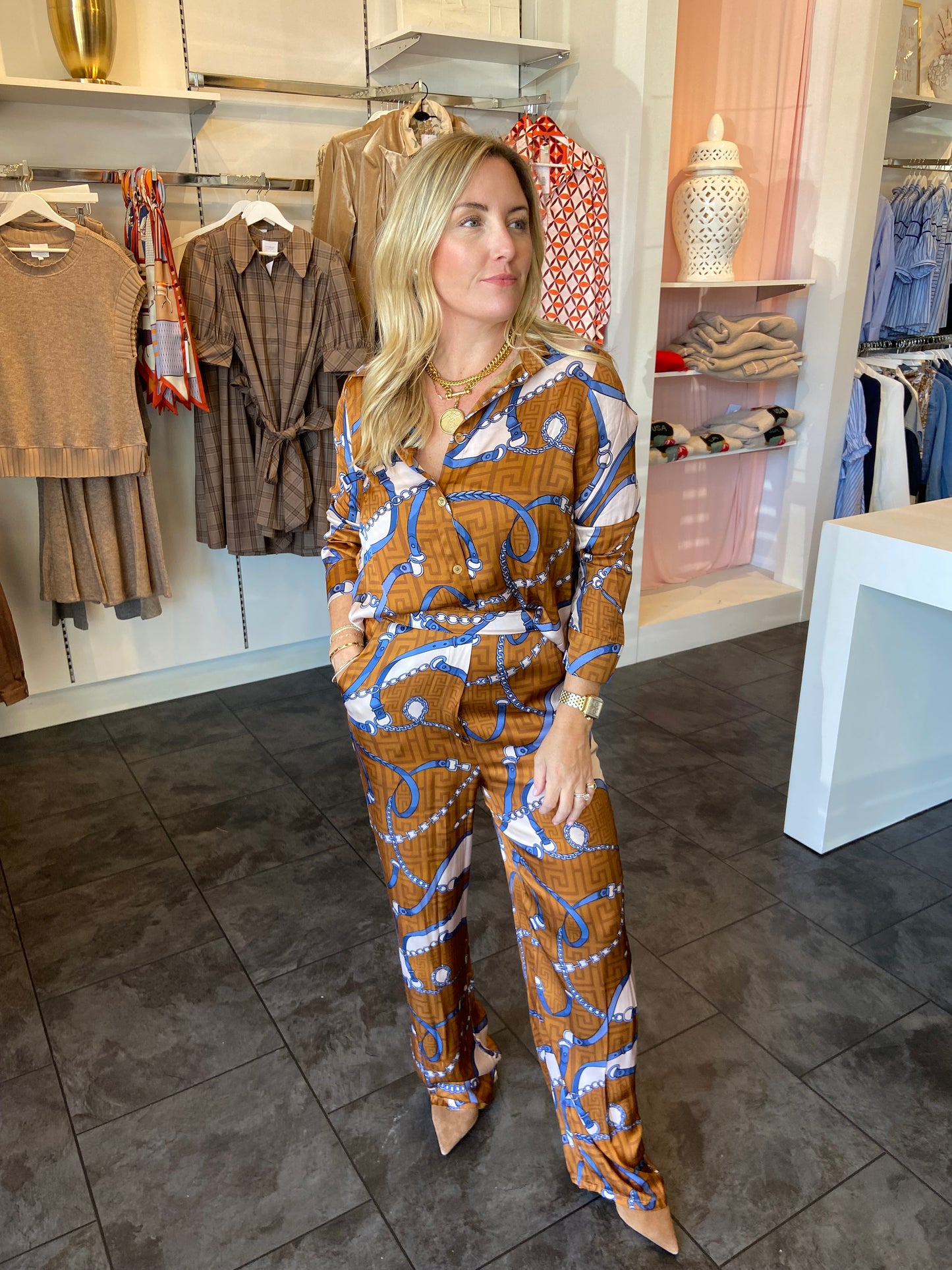 Silk Horse Bit Blouse
