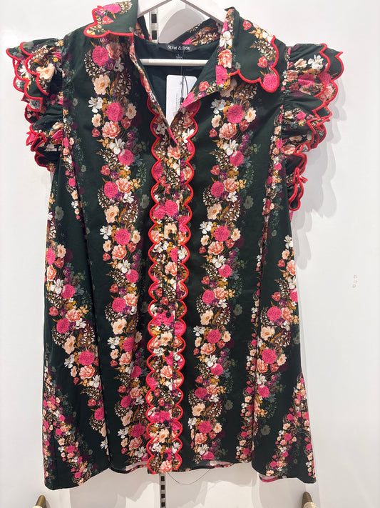 Elizabeth Scallop Ruffle Dress