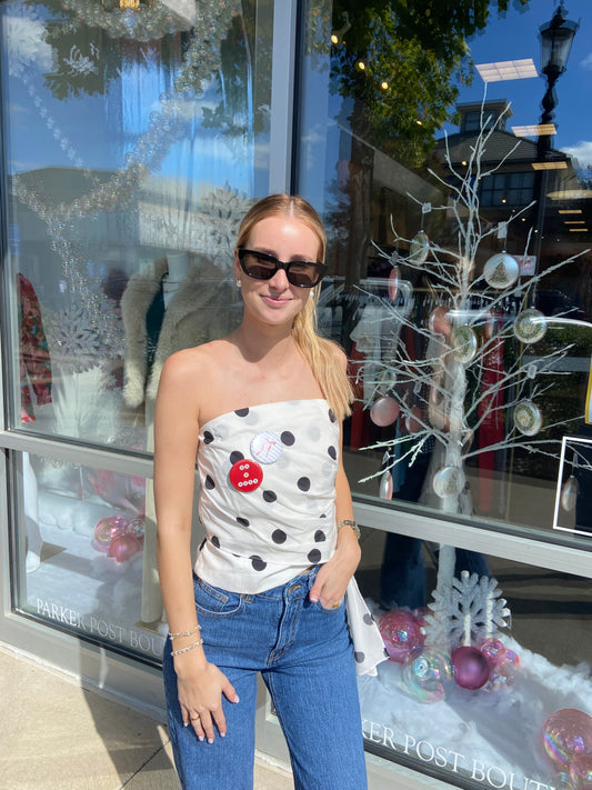 Elise Polka Dot Tube Top