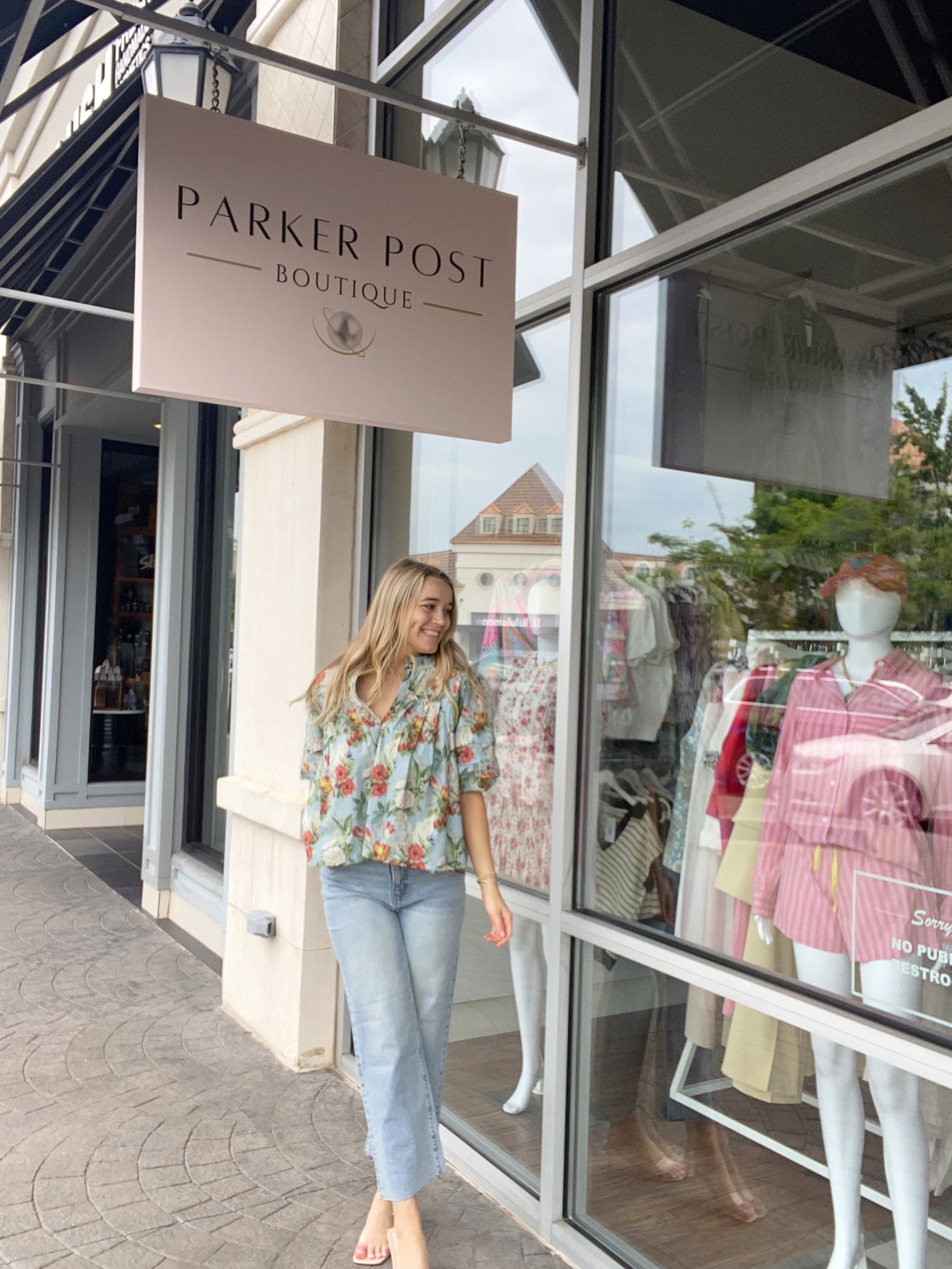 Eleanor Blue Floral Blouse