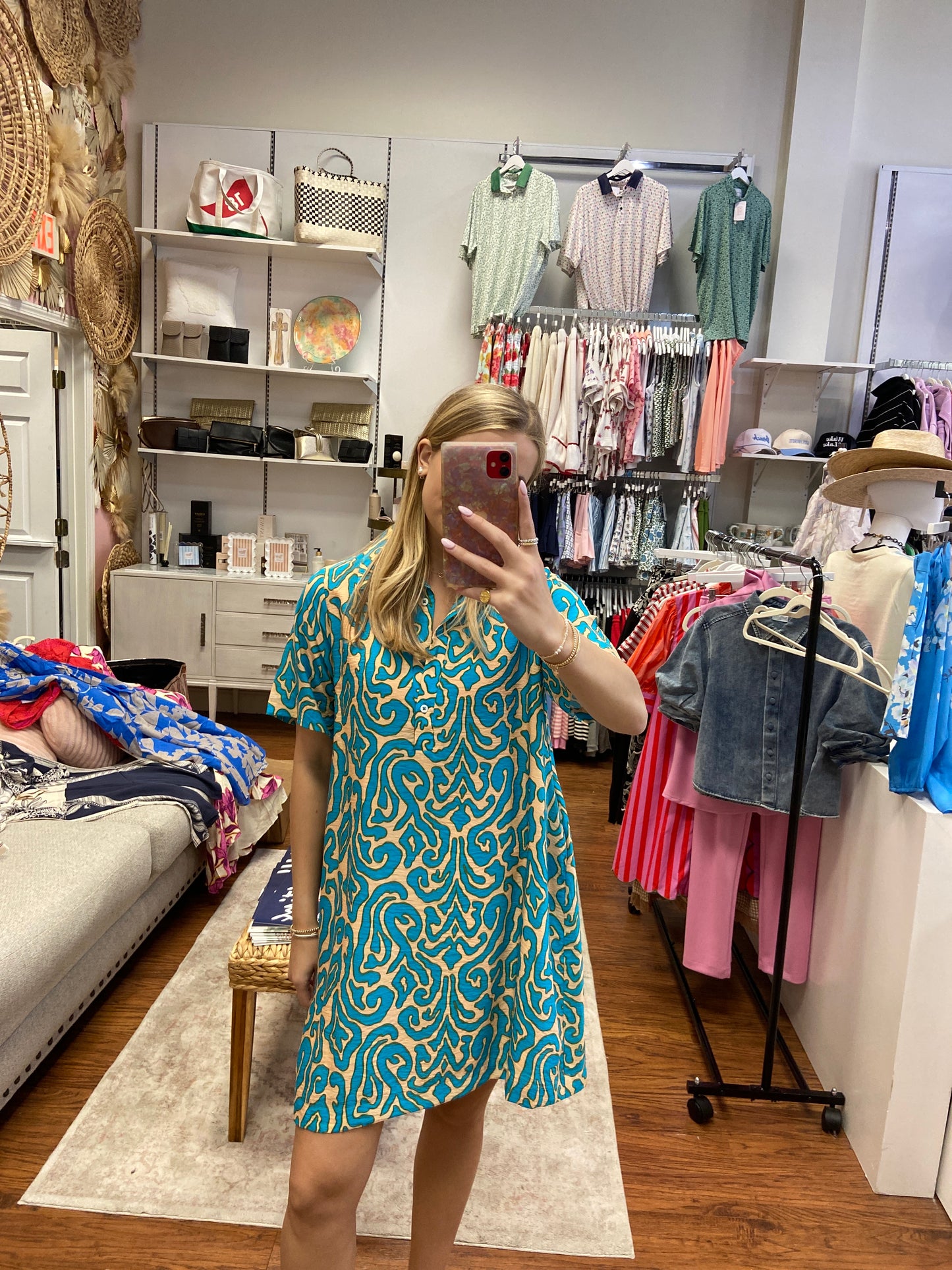 Meredith Patterned Mini Dress