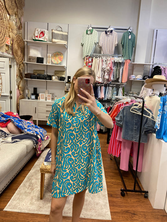 Meredith Patterned Mini Dress
