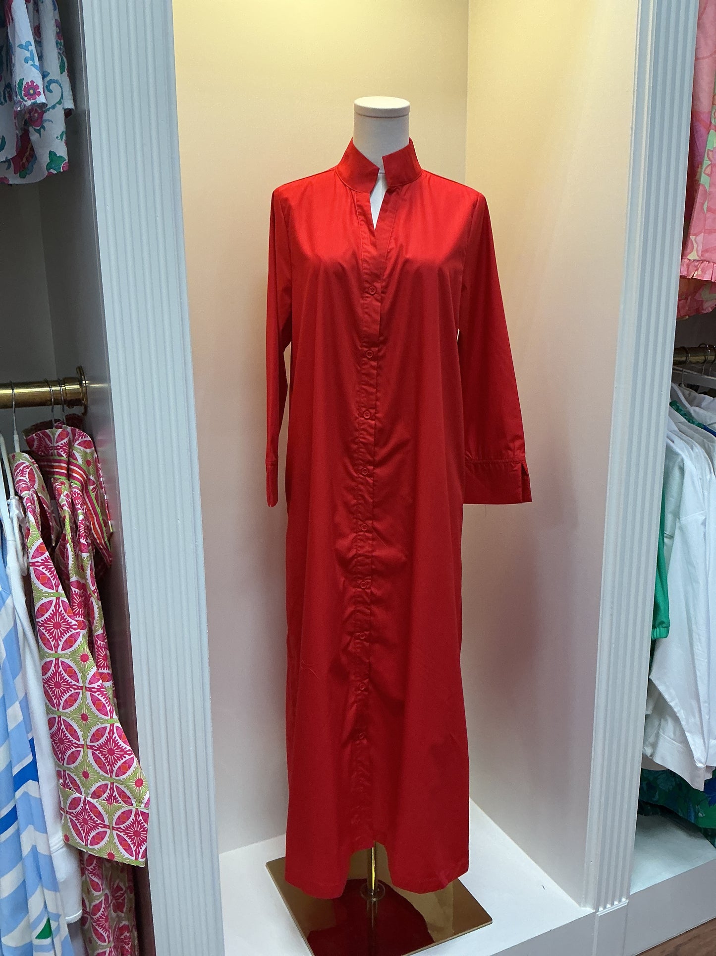 Make Me Red Cotton Dress