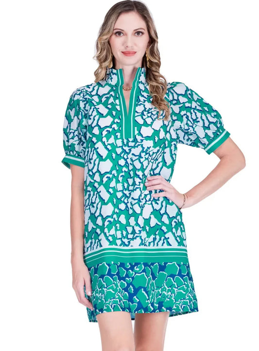 JADE Reefline Stand Collar Mini Dress