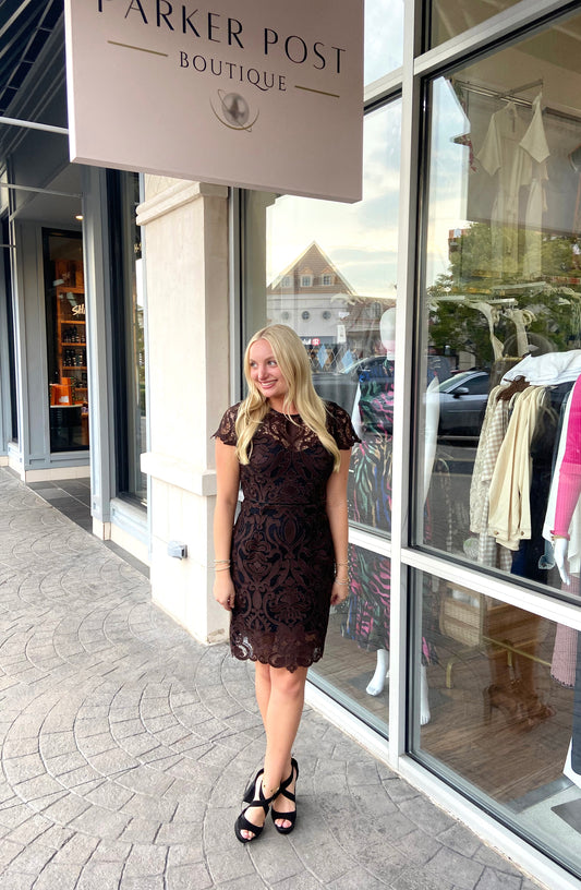 CABALLERO Chocolate/Black Vanna Dress