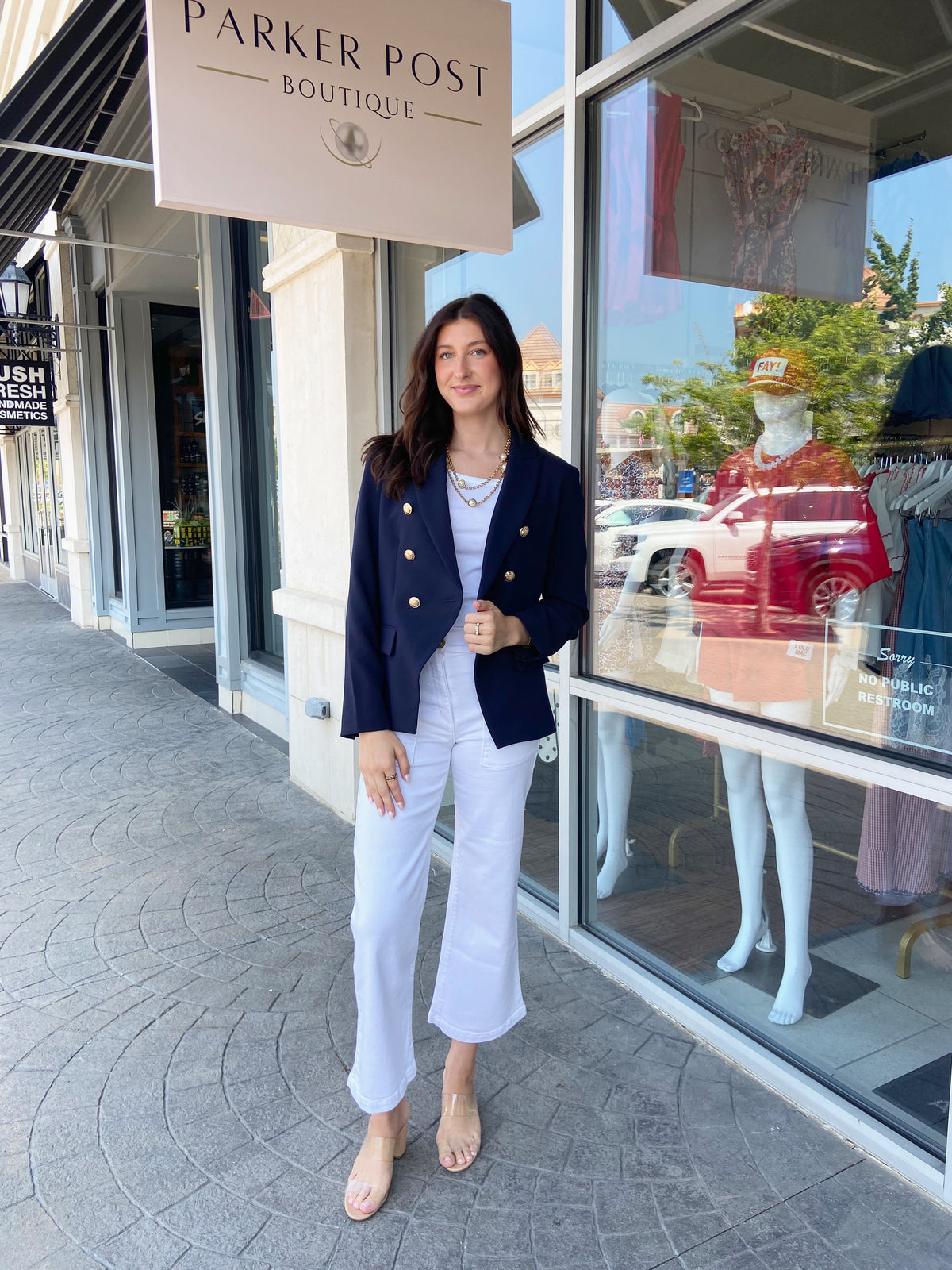 DEAR JOHN Navy Rowena Blazer