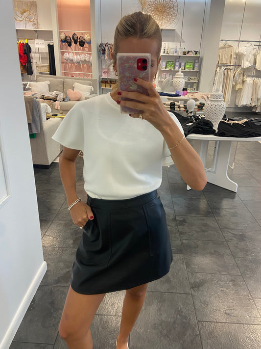 Rider Leather Mini Skirt